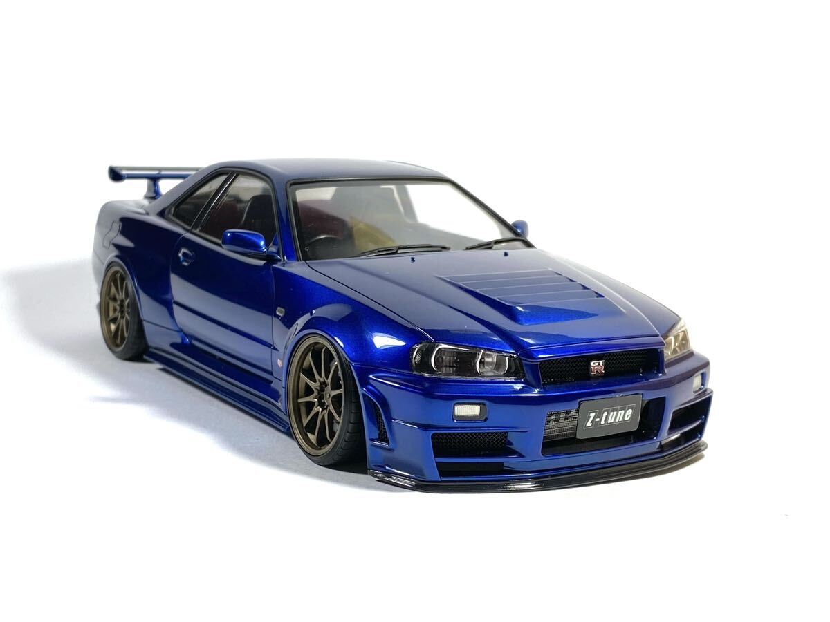 TAMIYA 1/24 NISMO R34 GT-R Z-tune キャンディブルー塗装済み完成品