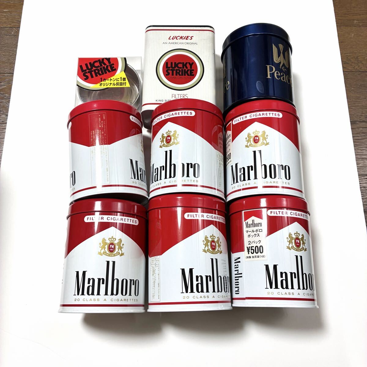 Marlboro缶灰皿 8缶セット　キンマル　アカマル マルボロ 灰皿の値段と価格推移は？｜8件の売買データからマルボロ