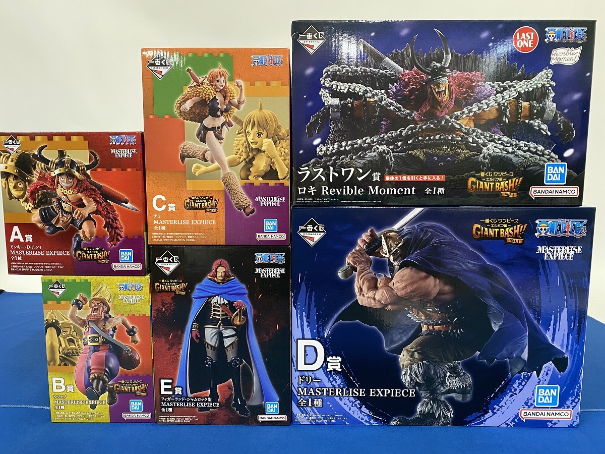 ワンピース一番くじ D賞ドリー B賞ウソップ E賞シャムロック F賞イム