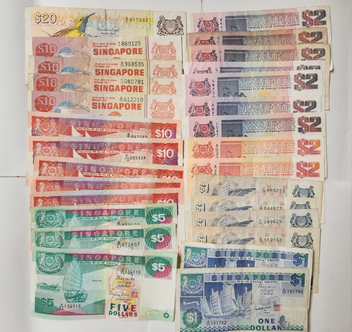 シンガポールドル旧紙幣の値段と価格推移は？｜3件の売買データから