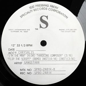 376位 12 USオリジナル盤 テストプロモオンリー GANG STARR / Im The Man / Frip The Script re