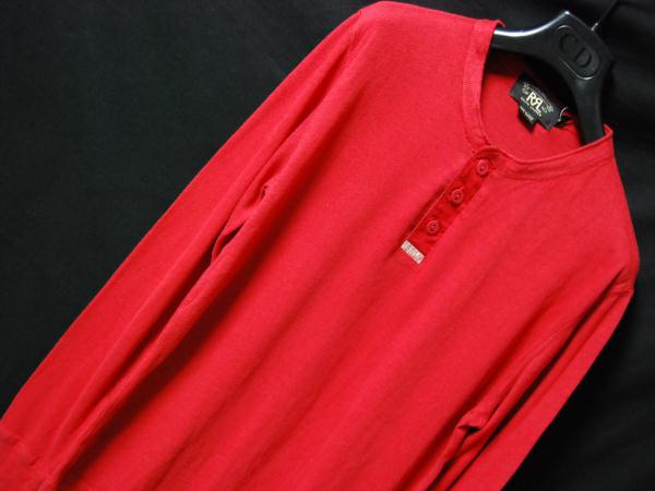 新品正規【RRL】熟れた大人のヘンリーネック長袖TシャツS