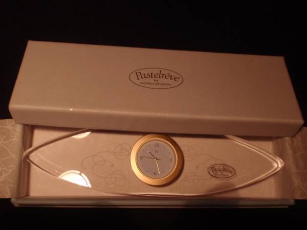 ★新品★HOYA　クリスタル★素敵な置時計！★_1