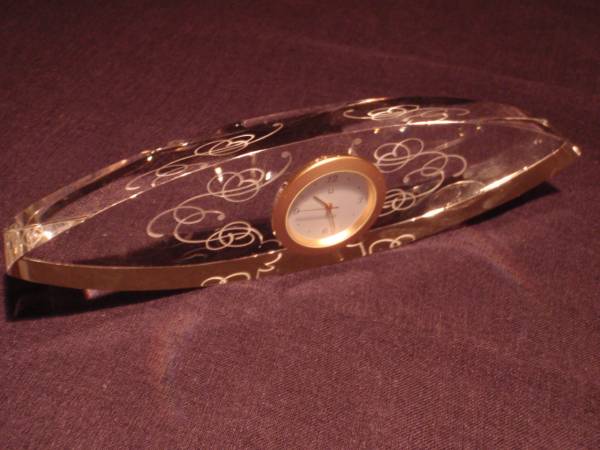 ★新品★HOYA　クリスタル★素敵な置時計！★_2