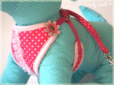 ☆★ハーネスベスト・リードセットＳ　胴30cm～★☆rosepink_1