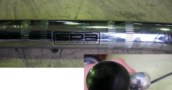 武川　ハンドル ミラーホルダー＆レバー付き！☆中古☆_3