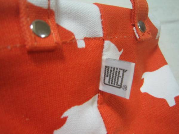 美品！PILIEY　ピリエ　ブタ柄　SSサイズ　オレンジ　収納に　_2