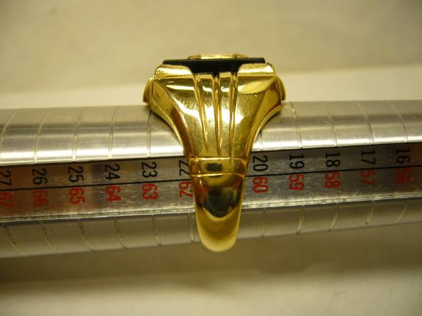 ビンテージカレッジリング K18GFD 18金張り 21号 良品 送120円～(21号 
