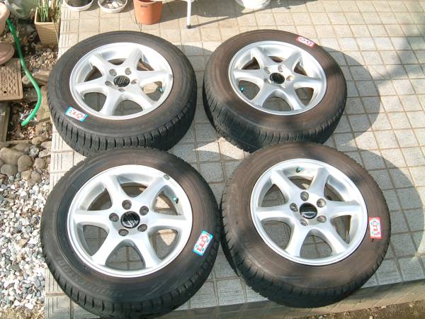 195-60-15 BSスタッドレス7～８分山 ボルボＶ７０純正 美品_1