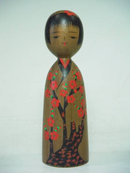 ☆古こけし457☆小野寺幸楽作☆秋田湯沢☆詳細不明☆約14cm☆(こけし 