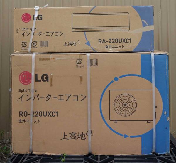 送料無料！未使用！LG プラズマ除菌9畳エアコンRA-220UXC1(12畳未満 