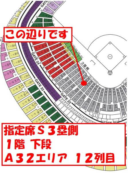 3/26（日）★巨人×マリナーズ★　3塁指定席S　ペアチケット_2