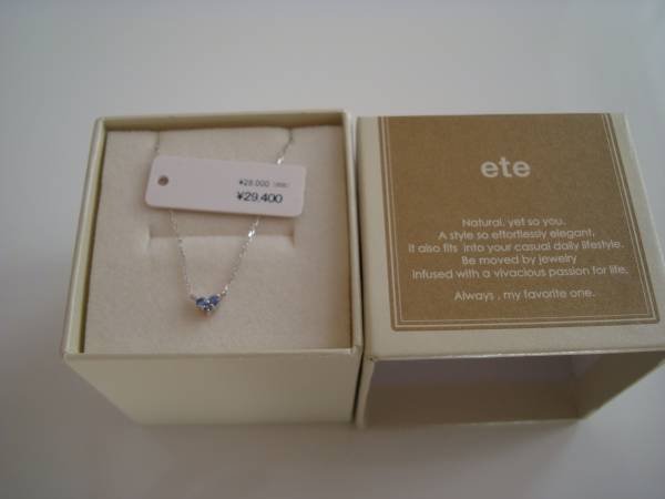 ｅｔｅ★エテ 新品 K18WG　ハート　ネックレス サファイヤ_2