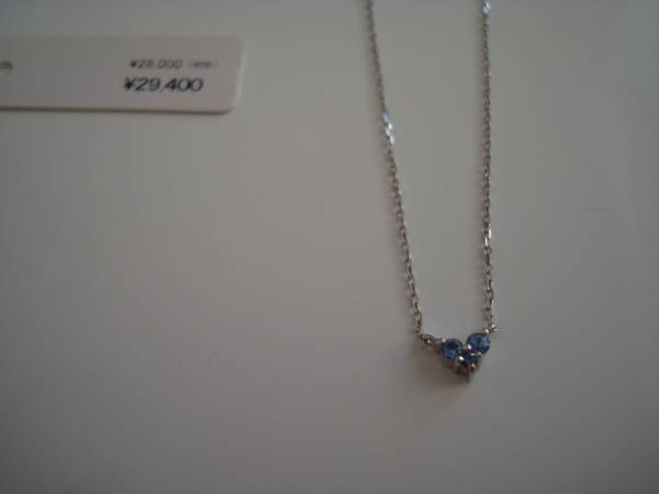 ｅｔｅ★エテ 新品 K18WG　ハート　ネックレス サファイヤ_3