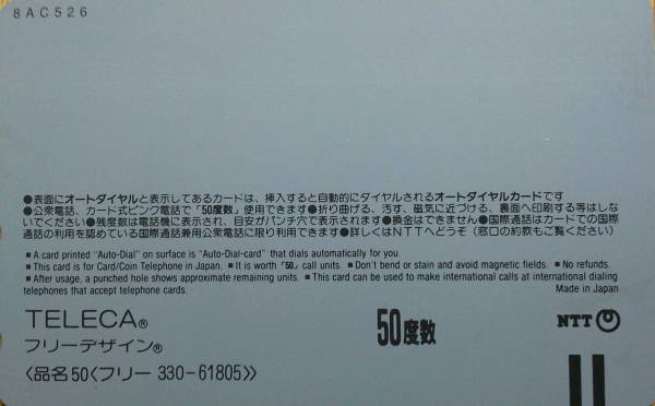 ★アランジアロンゾ★　カッパくん　テレフォンカード未使用_2