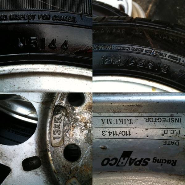 １３インチスパルコレーシングマルチ！タイヤ付き！中古です_3