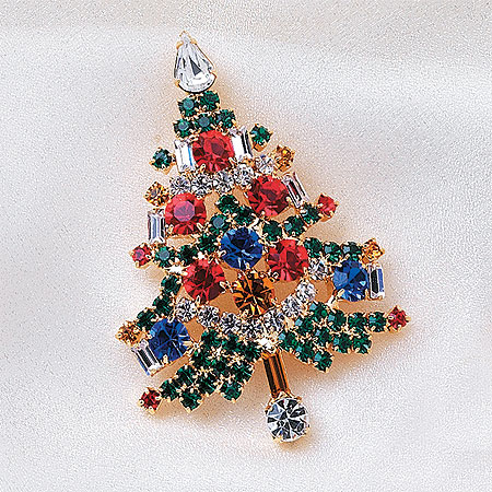 ブローチ スミソニアン博物館正規 クリスマスツリーヴィンテージ_1