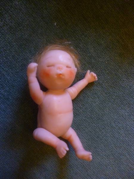 樹脂粘土　　クリスマスベビー　（女の子）　②_2