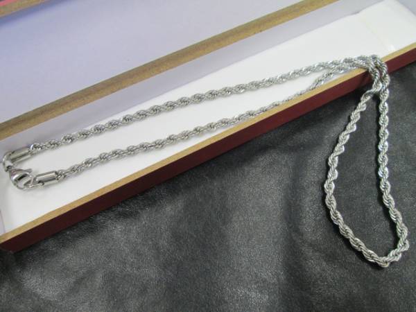 【新品！半額】★チェーンネックレス★中細フレンチロープ H018
