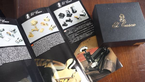 El Casco☆アンティーク鉛筆削り＆文鎮/スペイン高級文具/金色(筆記