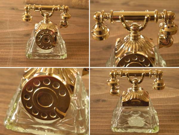 希少 AVON 1970年代 電話 ヴィンテージ香水瓶 パフュームミルクガラス* ◇ヴィンテージ AVON 電話の香水瓶パフュームガラスボトル(インテリア