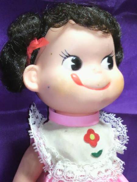 希少！不二家 植毛 着せ替え ペコちゃん ソフビ(ペコちゃん)｜売買され