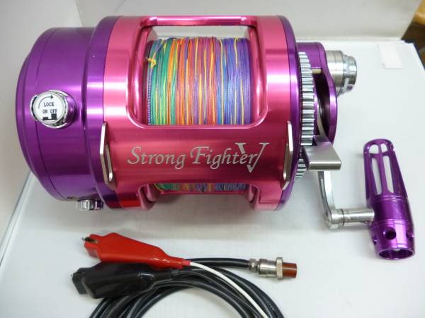 ち*き様 中古　ストロングファイターV 電動リール □□中古□サイトウ精機／ストロングファイターⅤ【24V仕様】(電動
