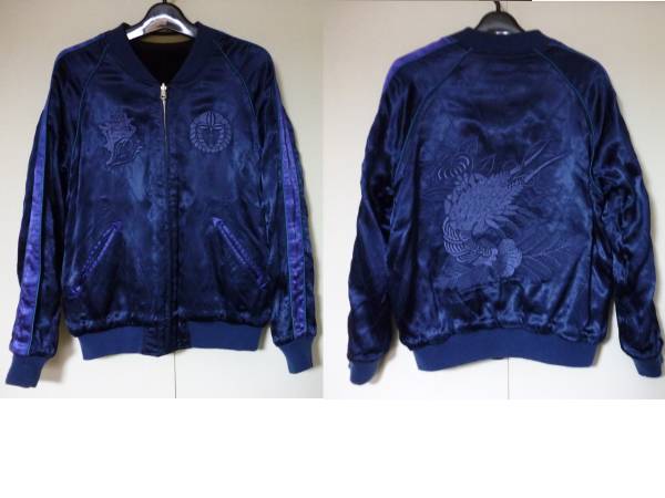 ☆怒仁無☆ドゥニーム“大阪x孔雀” 別珍スカジャン 40 ※DENIME