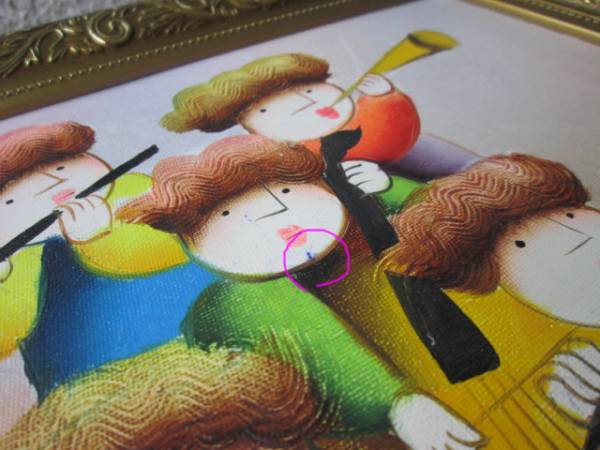 手描きの可愛い油絵 ａ284 額縁 フレーム 壁飾りとして 抽象画 売買されたオークション情報 Yahooの商品情報をアーカイブ公開 オークファン Aucfan Com