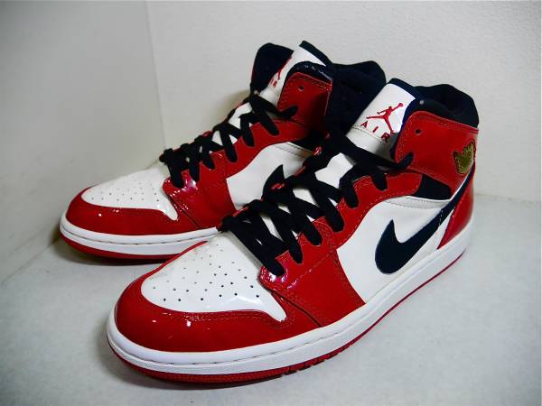 03年製AIR JORDAN 1 RETROエア ジョーダン 1白赤黒パテント US10(28.0 