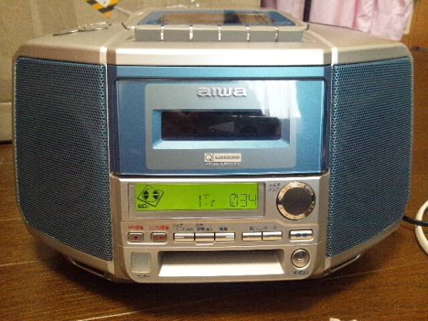AIWA CSD-MD10 アイワ　コンポ　CD カセット　MD ラジオ　電池 1円！AIWA CSD-MD10 CD/MD/カセット Made in Japan 電池＆AC(一般