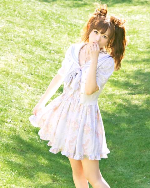 【LIZLISA】リズリサ　マーメイド柄　ワンピース リズリサマーメイド柄ワンピース