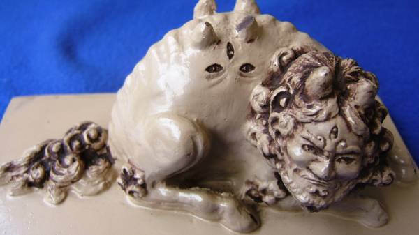 珍品希少「中国聖獣 白澤（ハクタク）」置物内藤記念薬資料館 (東洋