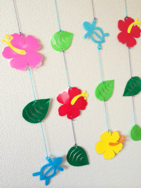 B K Sou 両面吊るし飾り ハイビスカス2 ラミ 夏 保育 壁面 ペーパークラフト 売買されたオークション情報 Yahooの商品情報をアーカイブ公開 オークファン Aucfan Com