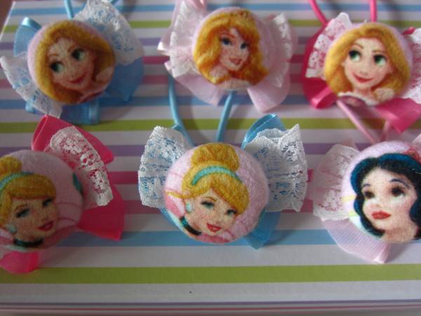 ★リメイク品★ディズニープリンセス ヘアゴム★リボン★_2