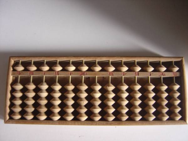 ★★昔の算盤 そろばん　昭和レトロ　五つ玉商い用 未使用品★★_1