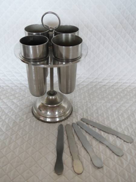 ◇レトロ 古い医療器具（容器/消毒スタンド/舌圧子）◇(救急、衛生用品 