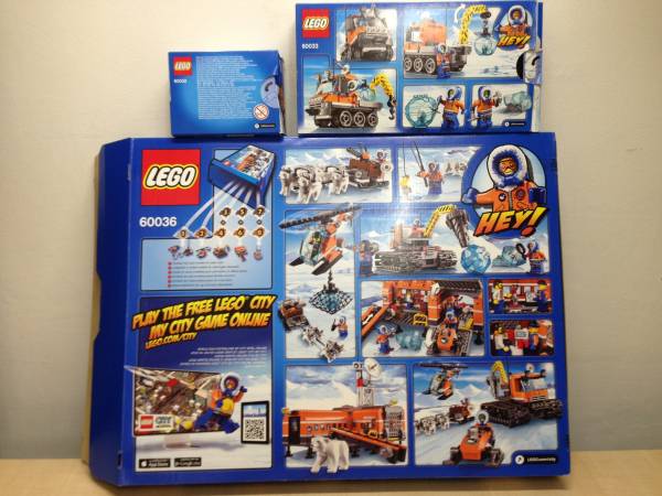 LEGO レゴ シティ 北極 60032/33/36 スノーベースキャンプ 計3点(街 