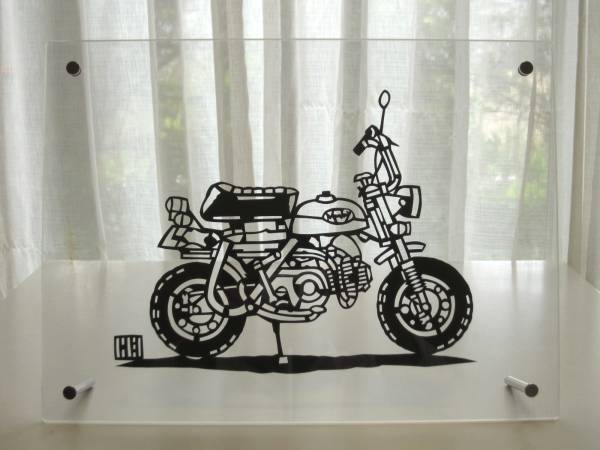 バイクの切り絵☆ホンダ・モンキーZ50Z☆CZ100☆初期型