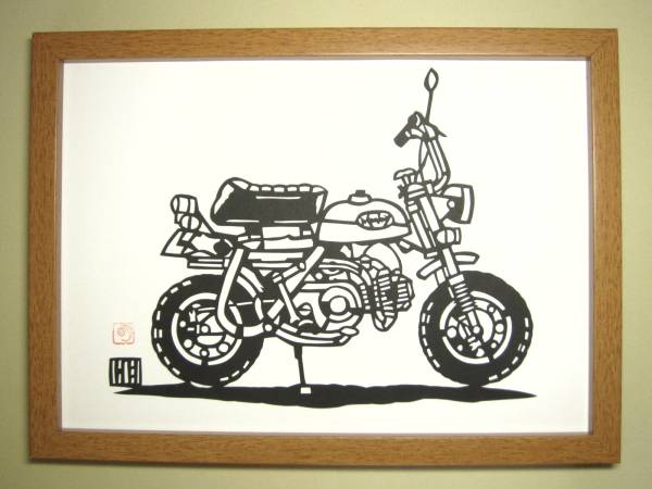 バイクの切り絵☆ホンダ・モンキーZ50Z☆CZ100☆初期型