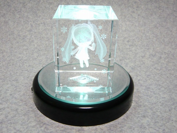 初音ミク 雪ミク 3Dクリスタルガラス 未開封品 雪ミク 3Dクリスタルガラス SNOW MIKU ※開封品(初音ミク)｜売買された