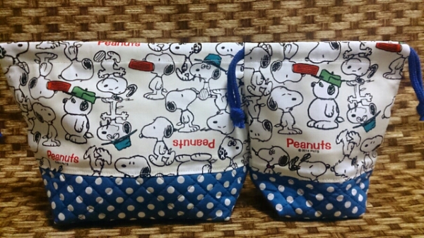 スヌーピー お弁当袋 コップ袋 青 ハンドメイド 子ども用 売買されたオークション情報 Yahooの商品情報をアーカイブ公開 オークファン Aucfan Com