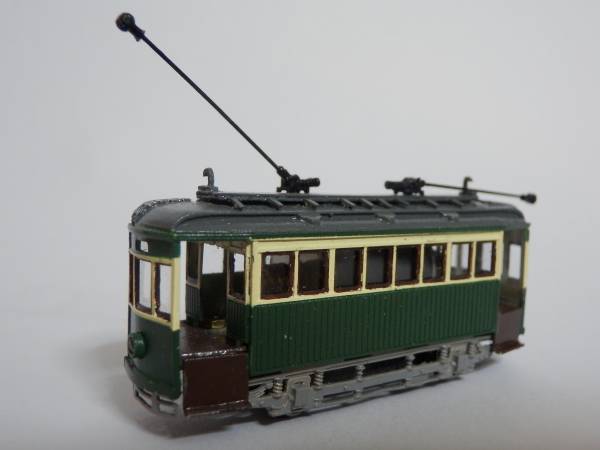 ダブルルーフ2軸木造路面電車キット組立品都電400形タイプ動力付の入札