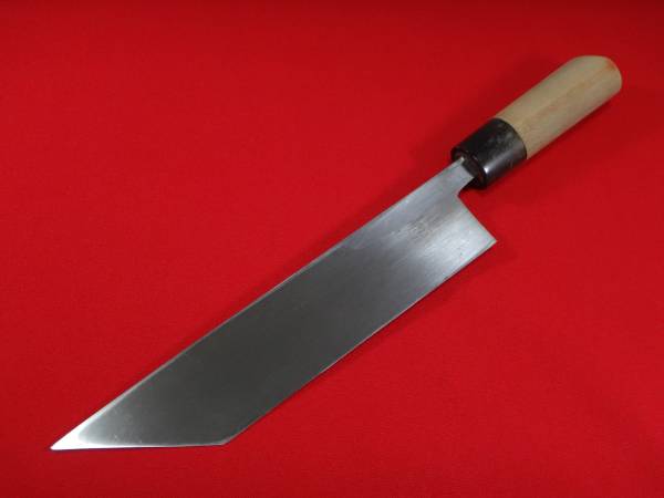 鰻裂き包丁（江戸裂） 【康之】 霞 七寸五分 水牛角巻柄 中古品(和包丁