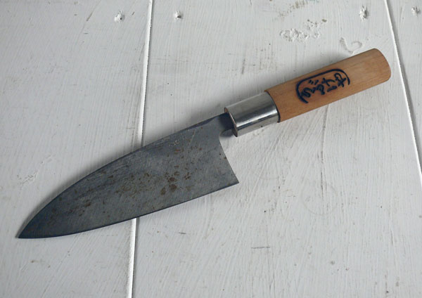 和包丁 出刃包丁 包丁 日本橋人形町 うぶけや 刃渡り約14cm(出刃包丁