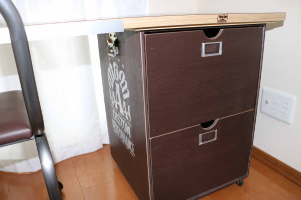 M&M FURNITURE☆受注生産デスク＆引き出し☆家具エムアンドエム(ダブル