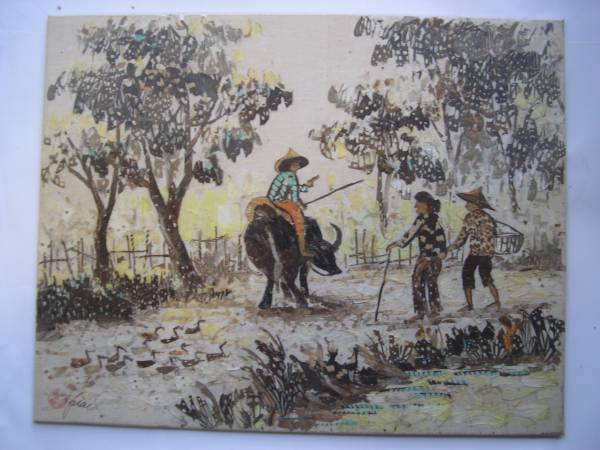 蝶の羽で描かれた絵画 台湾・絵画】蝶の羽で描かれた絵画／台湾で購入 蝶 羽 アートの値段と