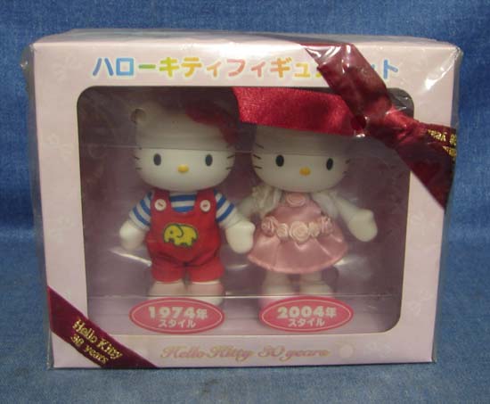 ハローキティ フィギュアセット 1974年 2004年 未使用(ハローキティ 