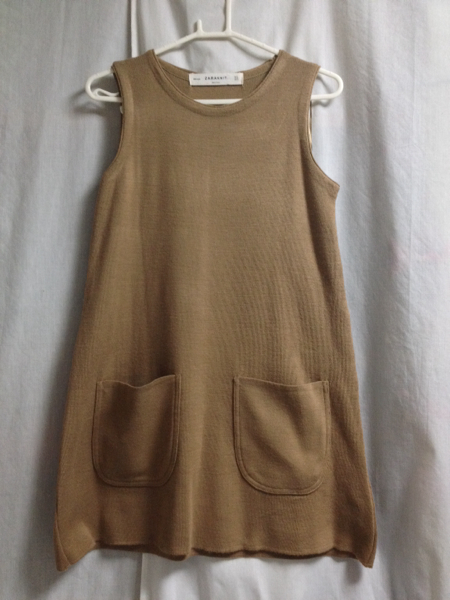 ZARA チュニック ワンピース キャメル M 美品