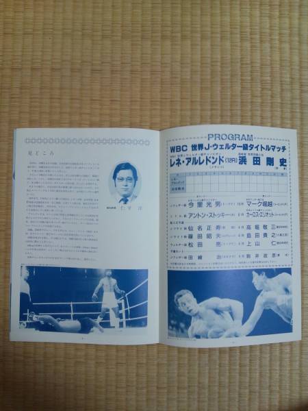 貴重パンフレット レネ・アルレドンドvs 浜田剛史(ボクシング)｜売買